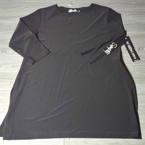 Sympli Ideal Tunic top, 3\4 Sleeves Black size 8